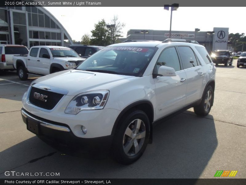 Summit White / Light Titanium 2010 GMC Acadia SLT