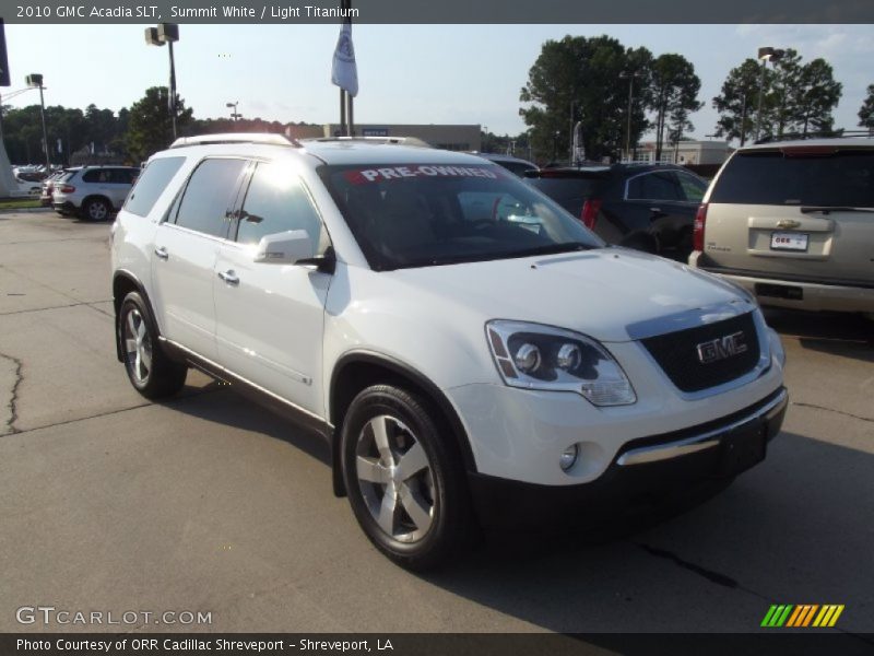 Summit White / Light Titanium 2010 GMC Acadia SLT