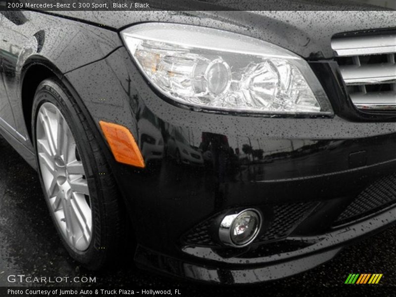 Black / Black 2009 Mercedes-Benz C 300 Sport