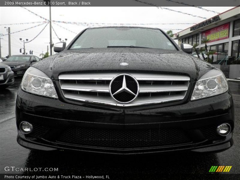 Black / Black 2009 Mercedes-Benz C 300 Sport