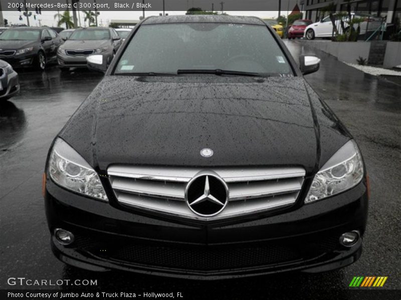 Black / Black 2009 Mercedes-Benz C 300 Sport