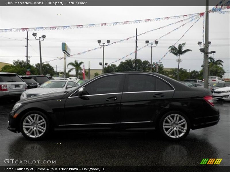 Black / Black 2009 Mercedes-Benz C 300 Sport