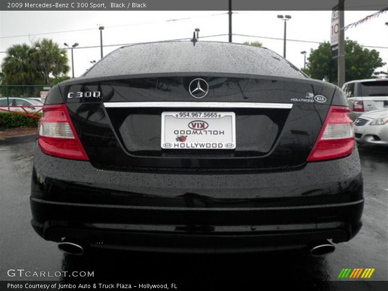Black / Black 2009 Mercedes-Benz C 300 Sport