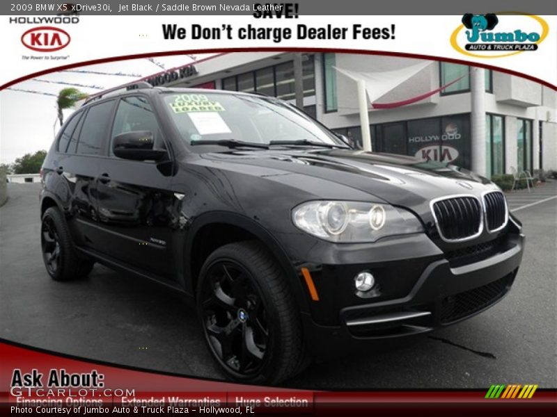 Jet Black / Saddle Brown Nevada Leather 2009 BMW X5 xDrive30i