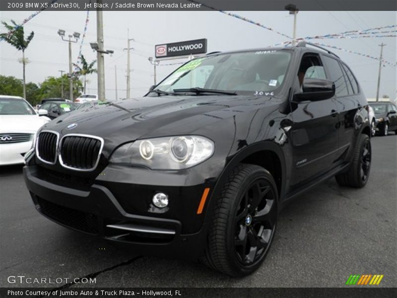 Jet Black / Saddle Brown Nevada Leather 2009 BMW X5 xDrive30i