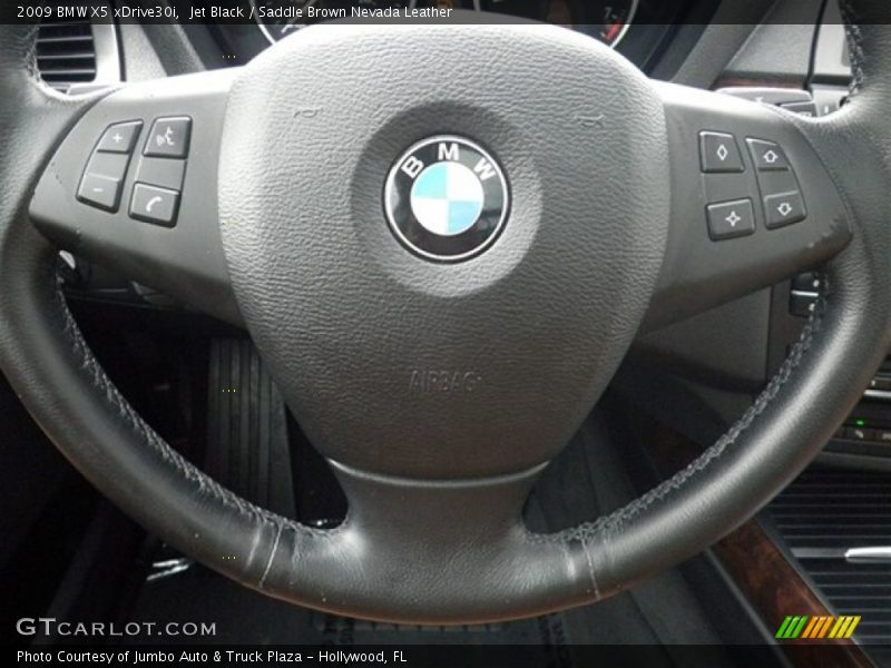 Jet Black / Saddle Brown Nevada Leather 2009 BMW X5 xDrive30i