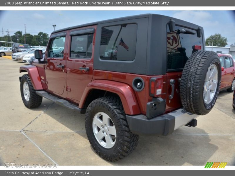 Red Rock Crystal Pearl / Dark Slate Gray/Med Slate Gray 2008 Jeep Wrangler Unlimited Sahara