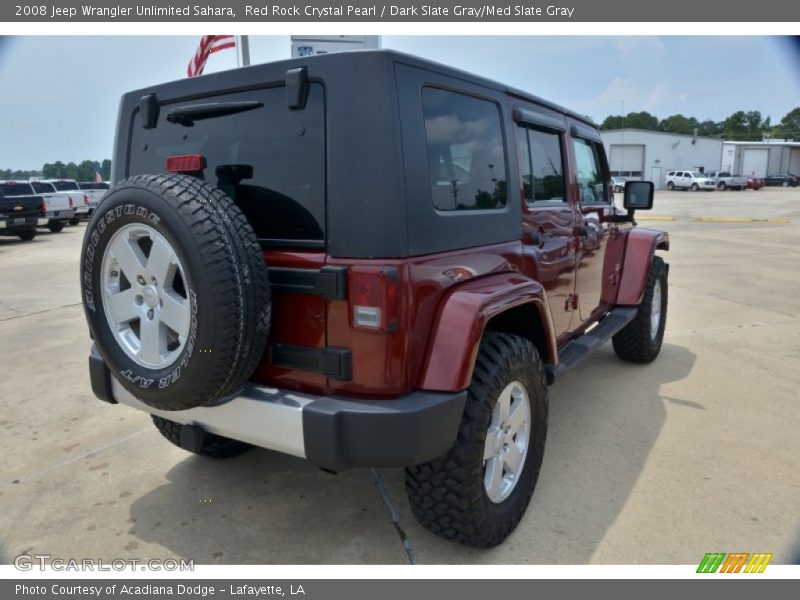 Red Rock Crystal Pearl / Dark Slate Gray/Med Slate Gray 2008 Jeep Wrangler Unlimited Sahara