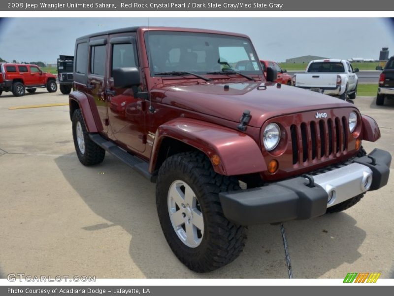 Red Rock Crystal Pearl / Dark Slate Gray/Med Slate Gray 2008 Jeep Wrangler Unlimited Sahara