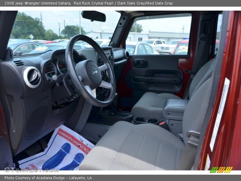Red Rock Crystal Pearl / Dark Slate Gray/Med Slate Gray 2008 Jeep Wrangler Unlimited Sahara