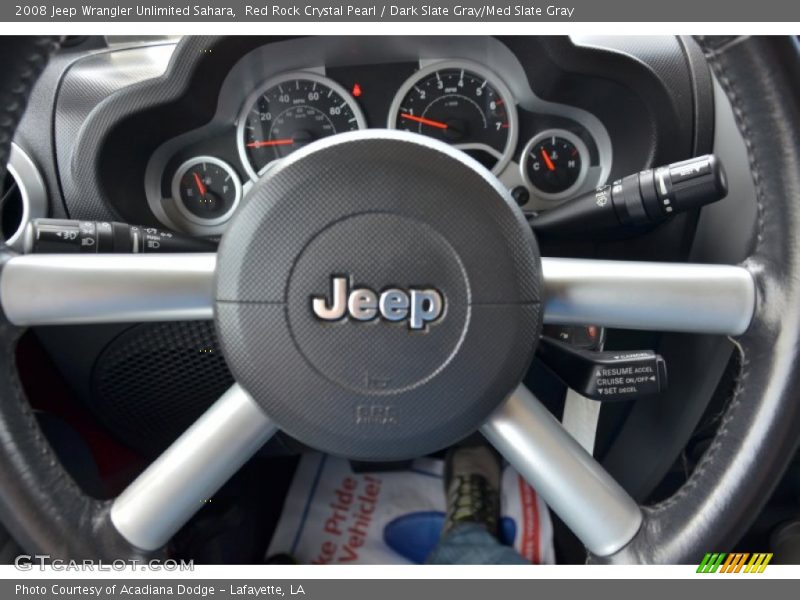 Red Rock Crystal Pearl / Dark Slate Gray/Med Slate Gray 2008 Jeep Wrangler Unlimited Sahara