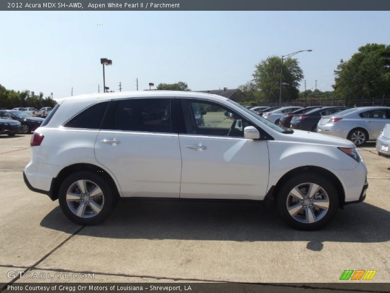 Aspen White Pearl II / Parchment 2012 Acura MDX SH-AWD