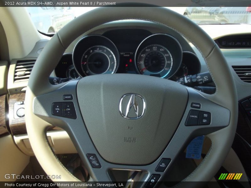 Aspen White Pearl II / Parchment 2012 Acura MDX SH-AWD