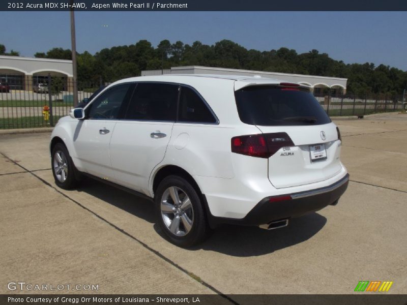 Aspen White Pearl II / Parchment 2012 Acura MDX SH-AWD