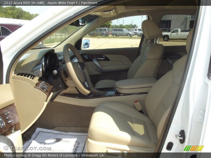 Aspen White Pearl II / Parchment 2012 Acura MDX SH-AWD