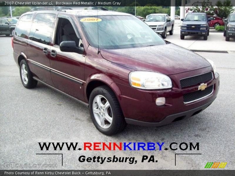 Bordeaux Red Metallic / Medium Gray 2007 Chevrolet Uplander LS