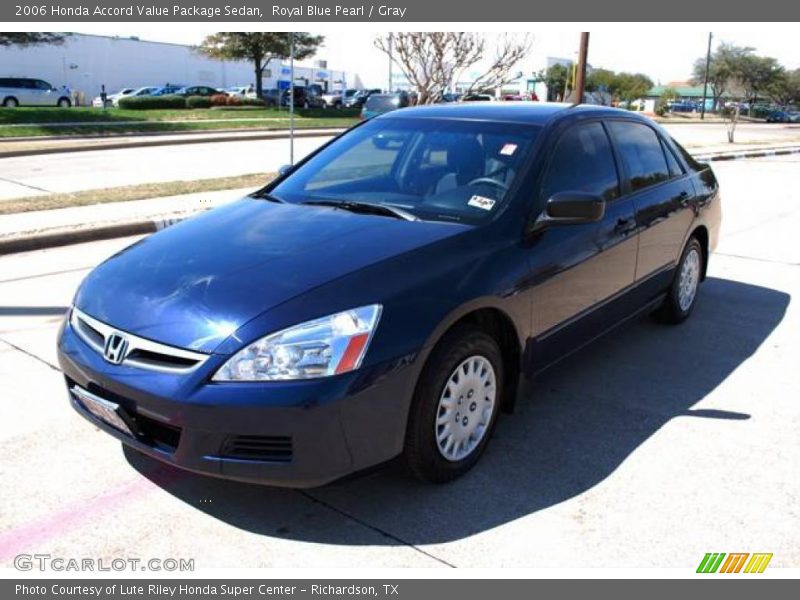 Royal Blue Pearl / Gray 2006 Honda Accord Value Package Sedan