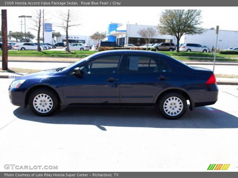Royal Blue Pearl / Gray 2006 Honda Accord Value Package Sedan