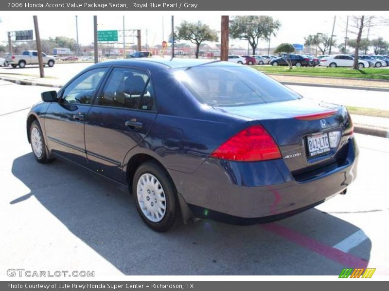 Royal Blue Pearl / Gray 2006 Honda Accord Value Package Sedan