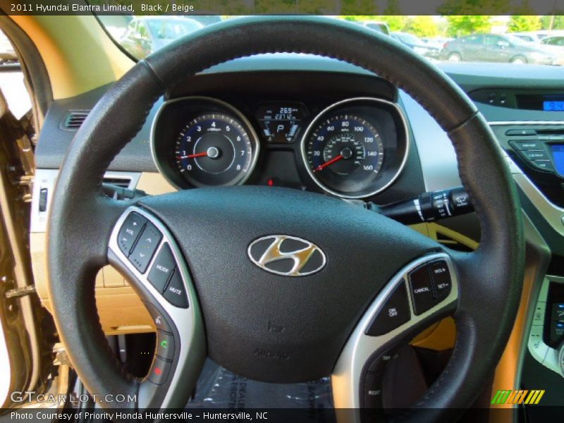 Black / Beige 2011 Hyundai Elantra Limited