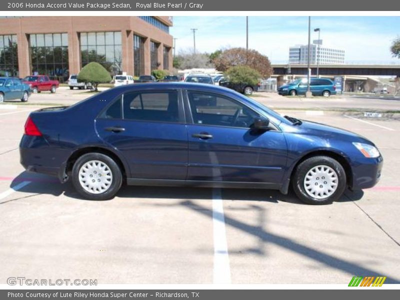 Royal Blue Pearl / Gray 2006 Honda Accord Value Package Sedan