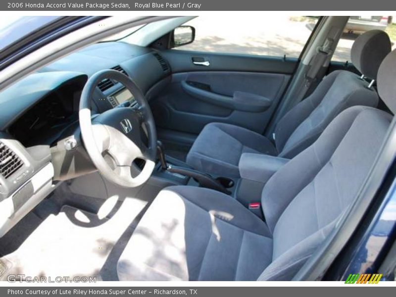 Royal Blue Pearl / Gray 2006 Honda Accord Value Package Sedan