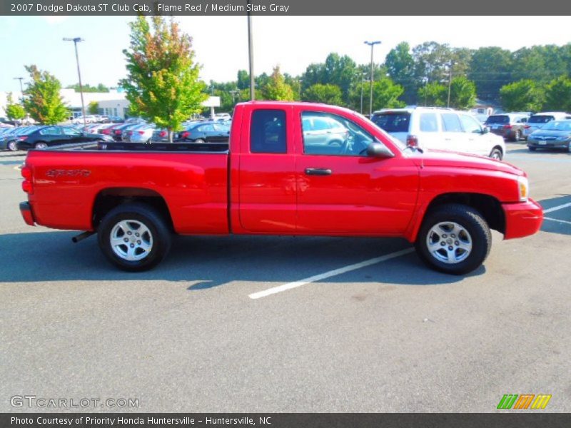 Flame Red / Medium Slate Gray 2007 Dodge Dakota ST Club Cab