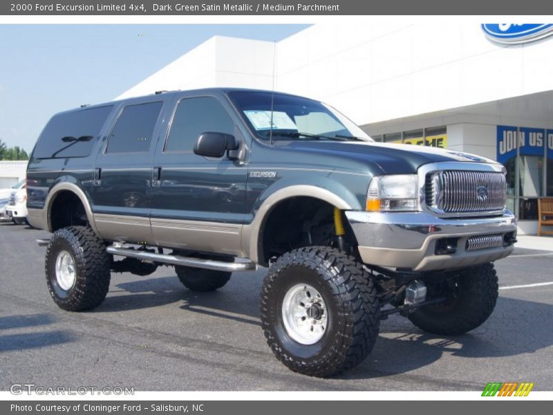 Dark Green Satin Metallic / Medium Parchment 2000 Ford Excursion Limited 4x4