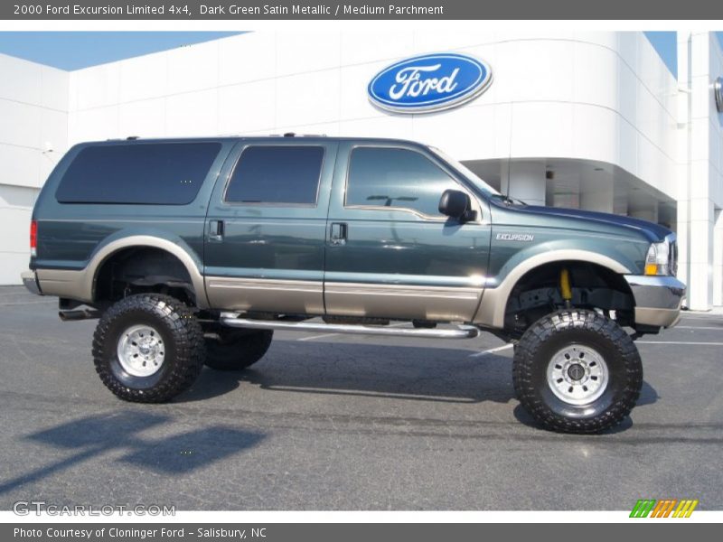 Dark Green Satin Metallic / Medium Parchment 2000 Ford Excursion Limited 4x4
