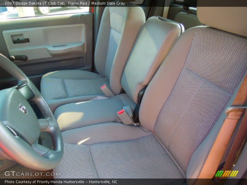 Flame Red / Medium Slate Gray 2007 Dodge Dakota ST Club Cab