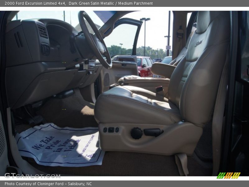 Dark Green Satin Metallic / Medium Parchment 2000 Ford Excursion Limited 4x4