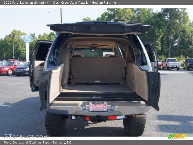Dark Green Satin Metallic / Medium Parchment 2000 Ford Excursion Limited 4x4