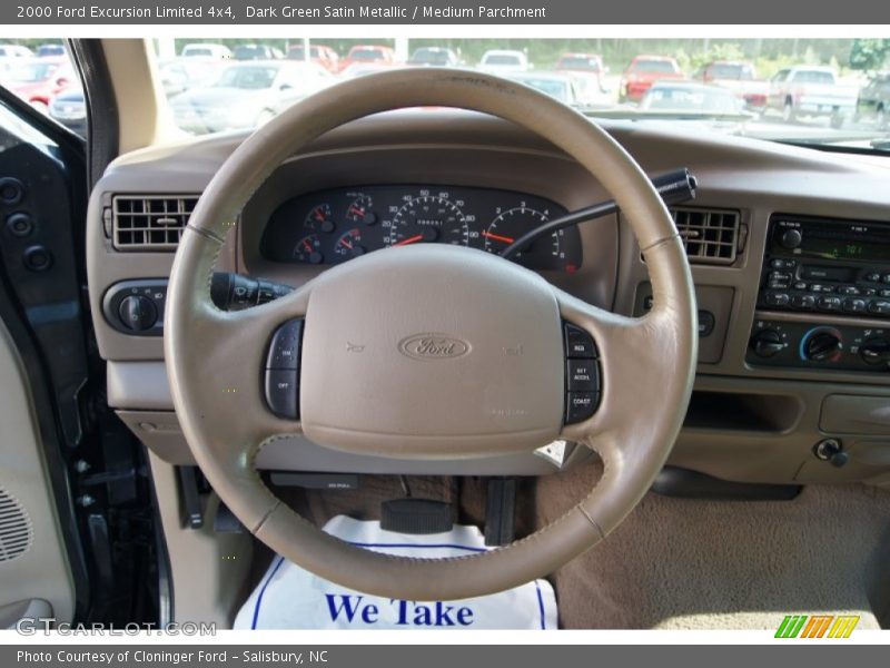 Dark Green Satin Metallic / Medium Parchment 2000 Ford Excursion Limited 4x4