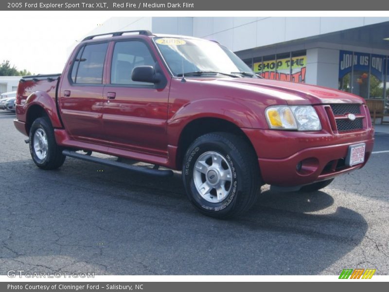 Red Fire / Medium Dark Flint 2005 Ford Explorer Sport Trac XLT