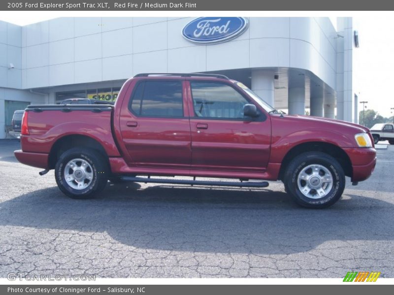 Red Fire / Medium Dark Flint 2005 Ford Explorer Sport Trac XLT