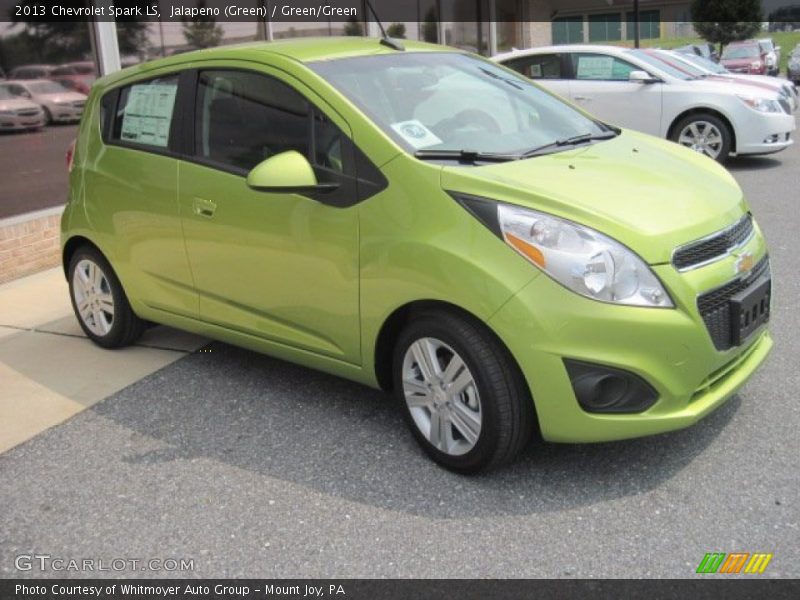 Jalapeno (Green) / Green/Green 2013 Chevrolet Spark LS