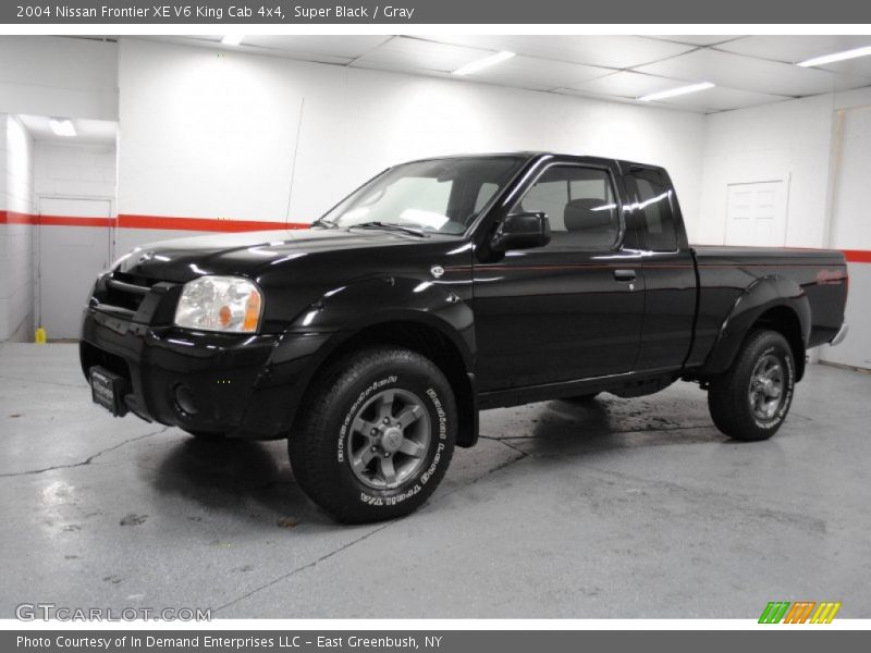 Super Black / Gray 2004 Nissan Frontier XE V6 King Cab 4x4