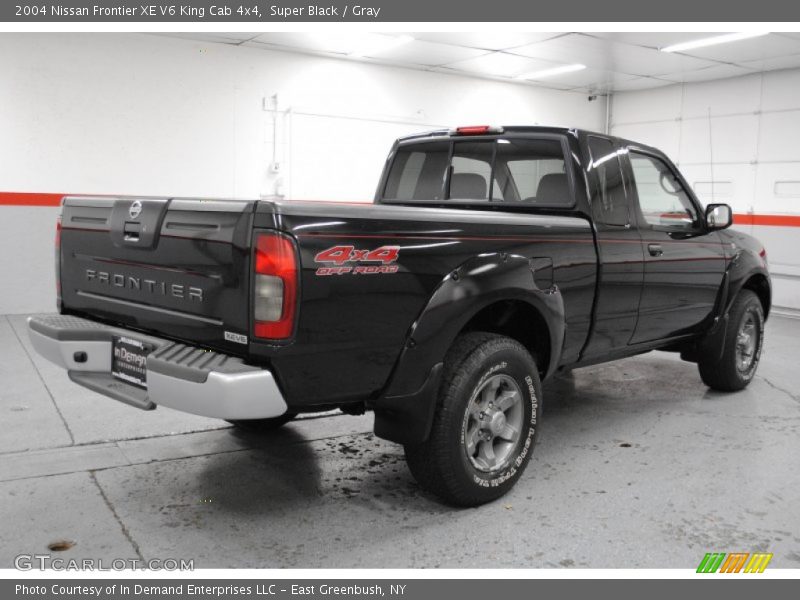 Super Black / Gray 2004 Nissan Frontier XE V6 King Cab 4x4