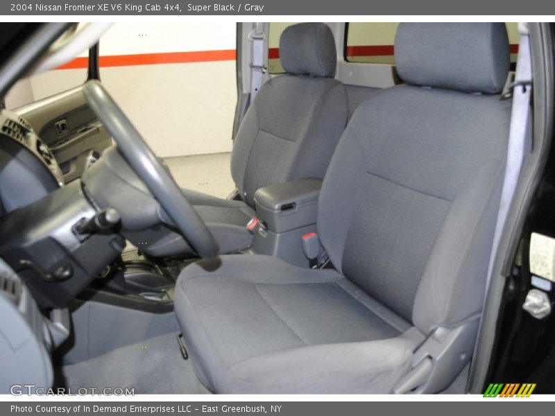 Super Black / Gray 2004 Nissan Frontier XE V6 King Cab 4x4