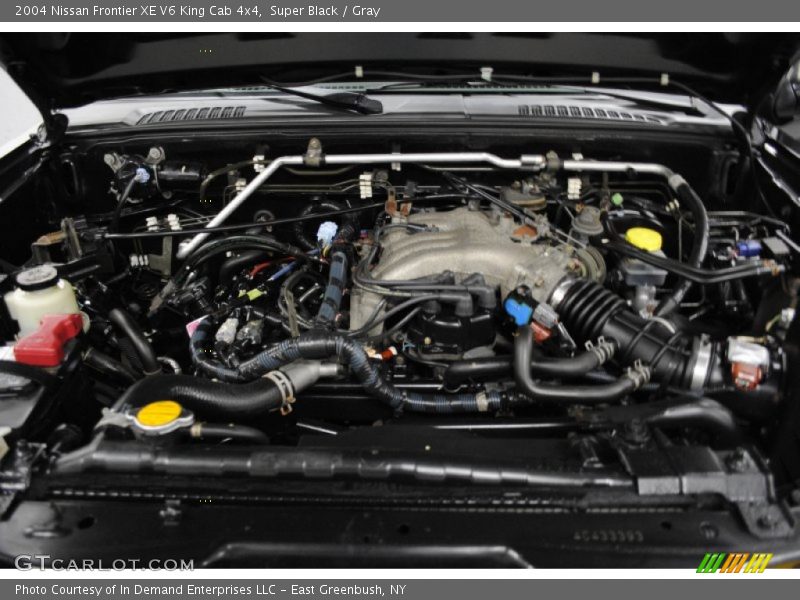 Super Black / Gray 2004 Nissan Frontier XE V6 King Cab 4x4