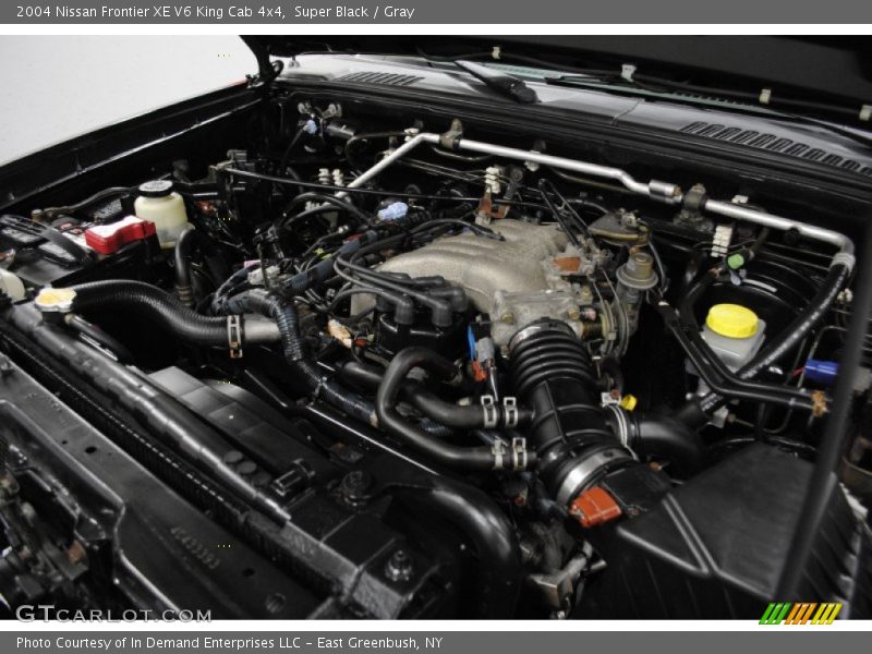 Super Black / Gray 2004 Nissan Frontier XE V6 King Cab 4x4