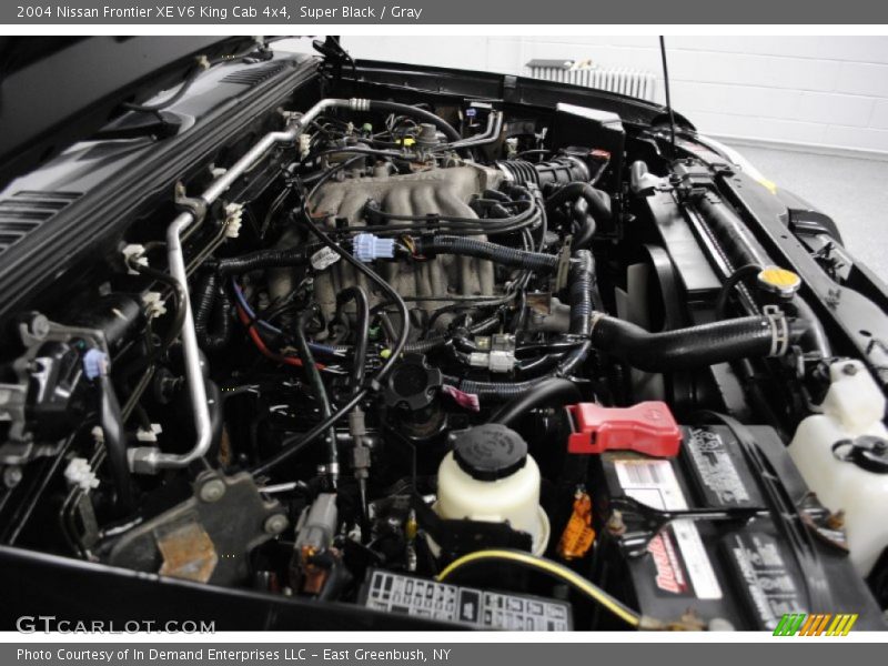 Super Black / Gray 2004 Nissan Frontier XE V6 King Cab 4x4