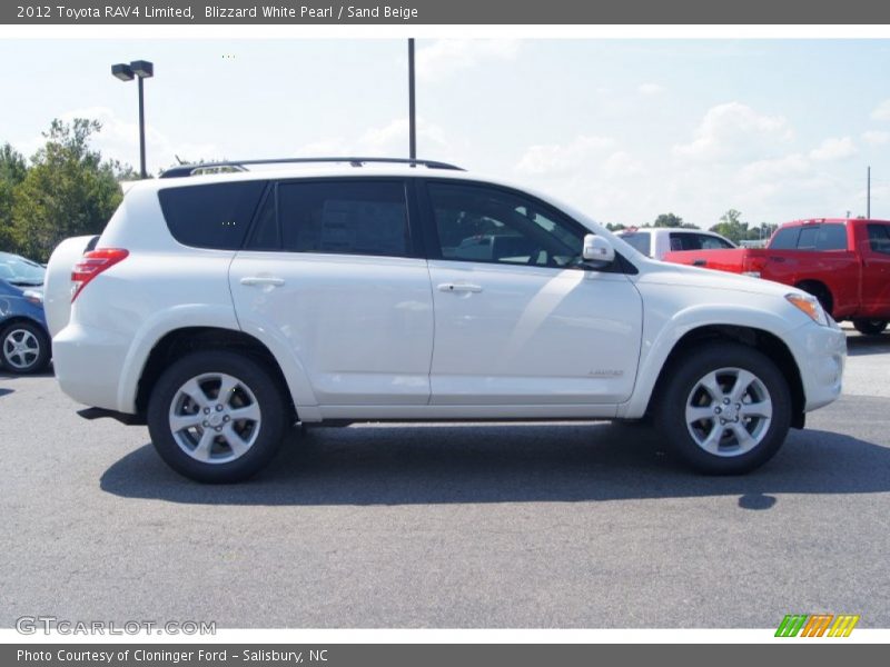 Blizzard White Pearl / Sand Beige 2012 Toyota RAV4 Limited