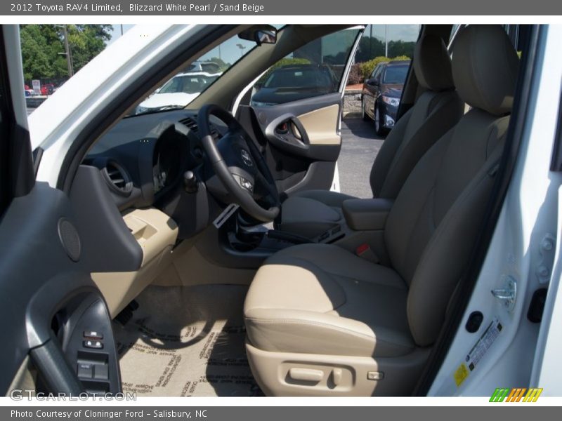 Blizzard White Pearl / Sand Beige 2012 Toyota RAV4 Limited