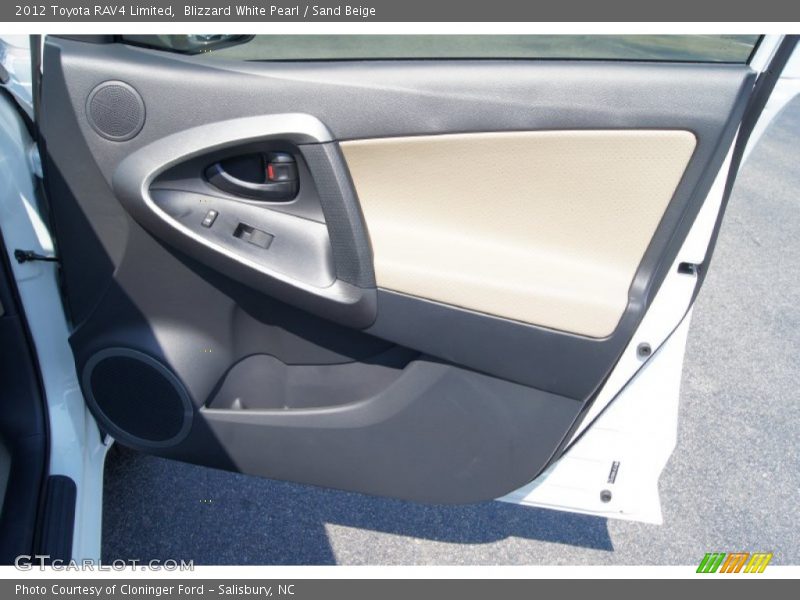 Blizzard White Pearl / Sand Beige 2012 Toyota RAV4 Limited