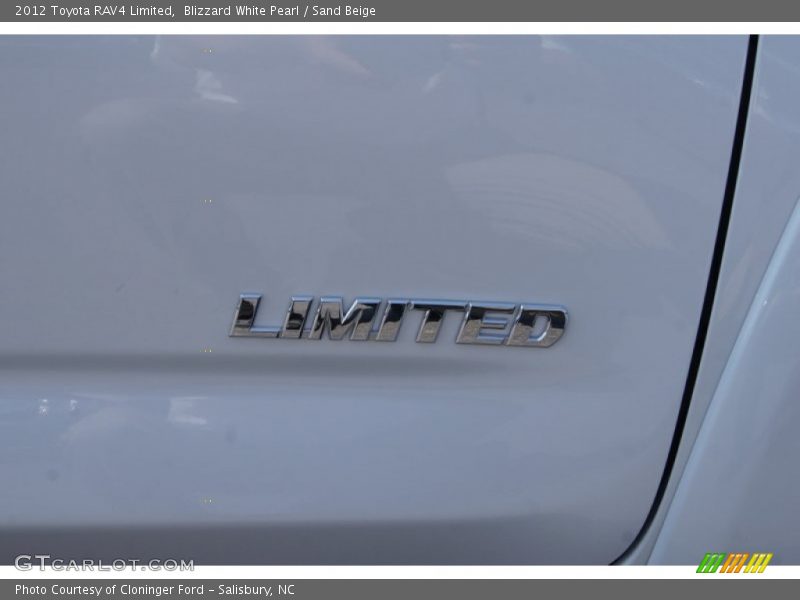 Blizzard White Pearl / Sand Beige 2012 Toyota RAV4 Limited