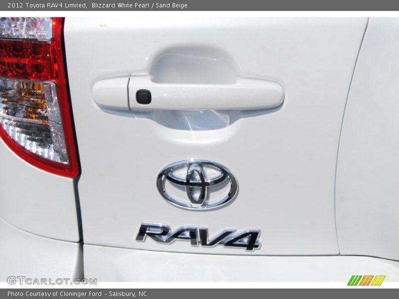 Blizzard White Pearl / Sand Beige 2012 Toyota RAV4 Limited