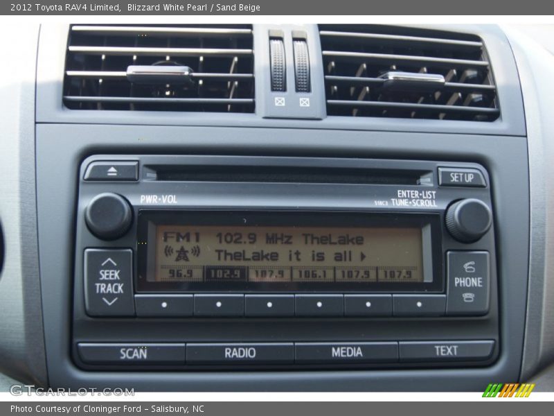 Blizzard White Pearl / Sand Beige 2012 Toyota RAV4 Limited