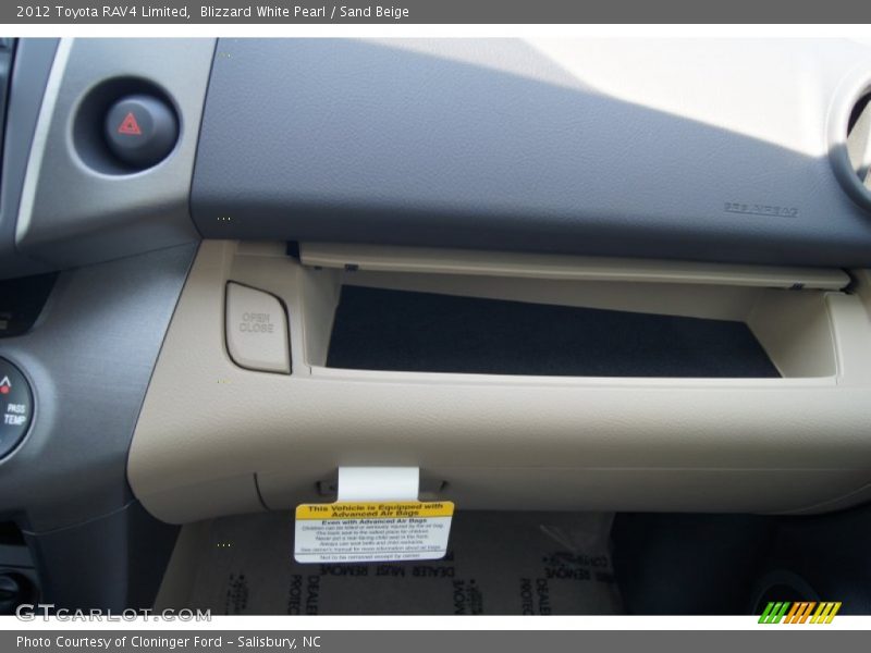 Blizzard White Pearl / Sand Beige 2012 Toyota RAV4 Limited