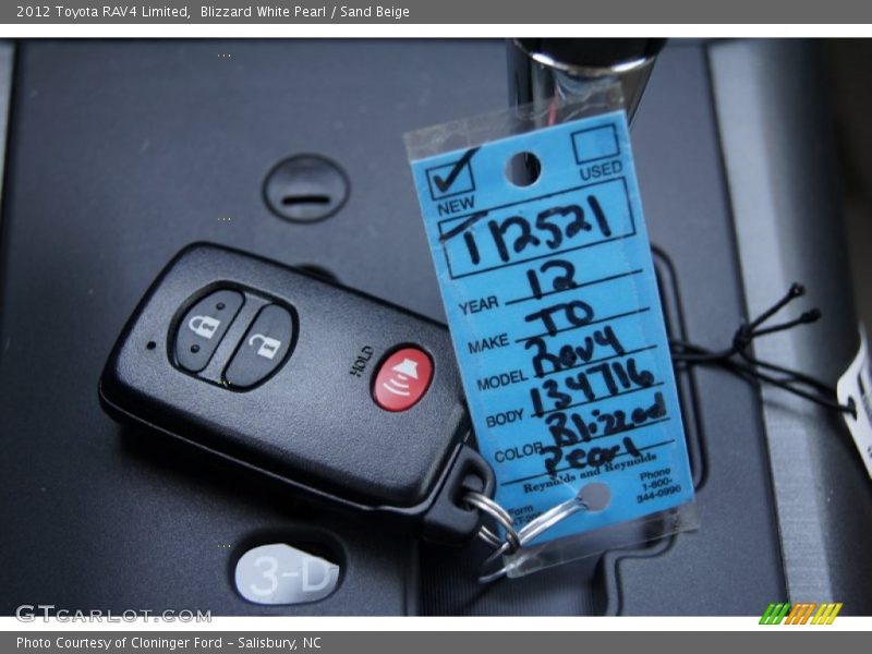 Blizzard White Pearl / Sand Beige 2012 Toyota RAV4 Limited